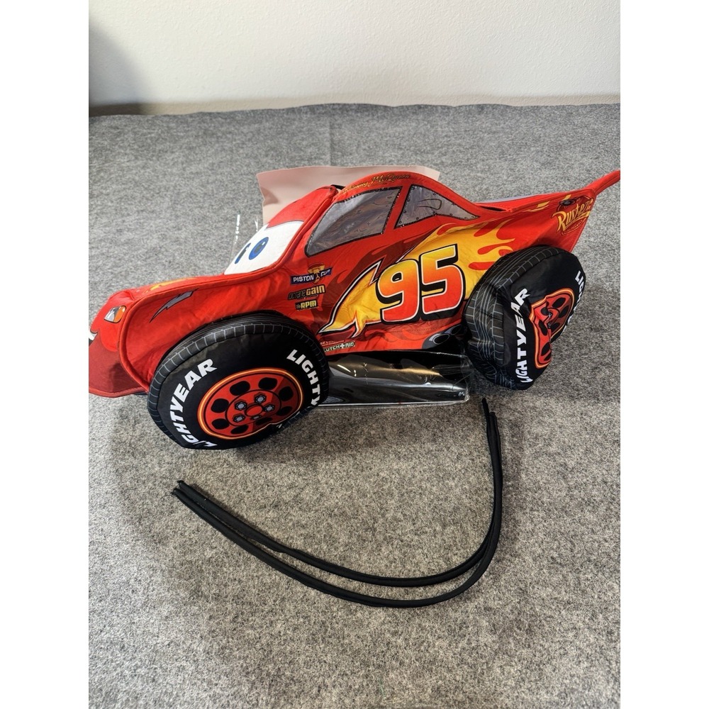 Disney Pixar Cars Lightning McQueen Ride-On Costume w/ Hat Kids Halloween - Picture 5 of 8